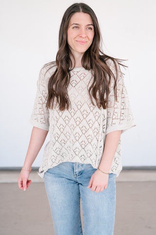 Lilla Open Knit Top