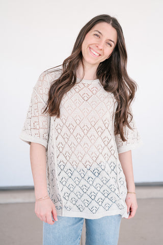 Lilla Open Knit Top