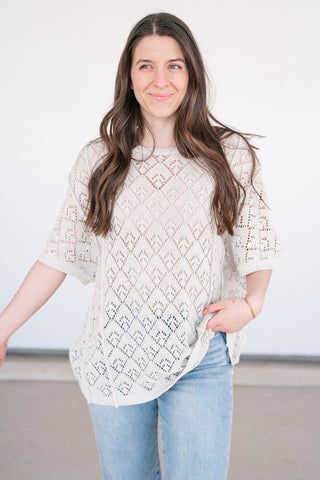 Lilla Open Knit Top