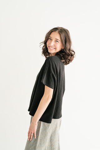Pure Ease Relaxed Top - Black