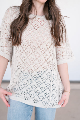 Lilla Open Knit Top