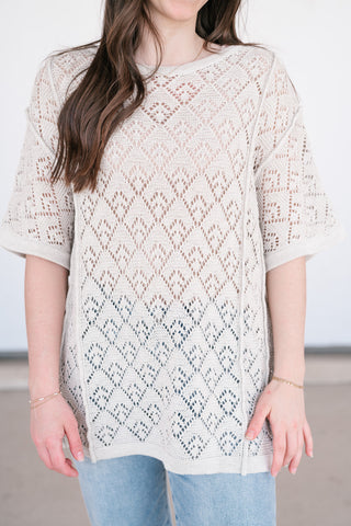 Lilla Open Knit Top