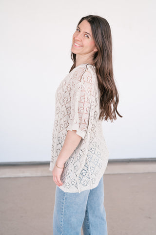 Lilla Open Knit Top