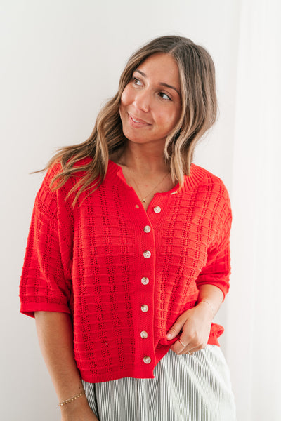 Poppy Whimsy Crochet Top