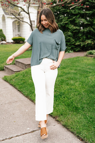 Simple Matter Pocket Front Tee - Deep Teal