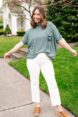 Simple Matter Pocket Front Tee - Deep Teal