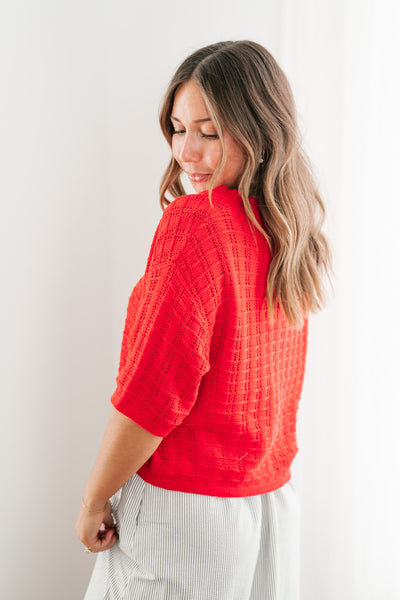 Poppy Whimsy Crochet Top