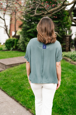 Simple Matter Pocket Front Tee - Deep Teal
