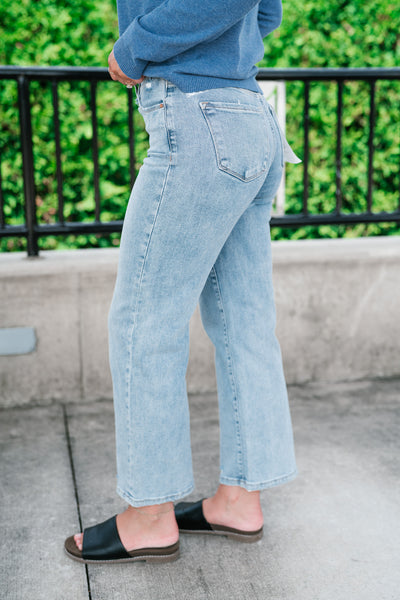 Risen Nova High Rise Tummy Control Wide Leg Jean