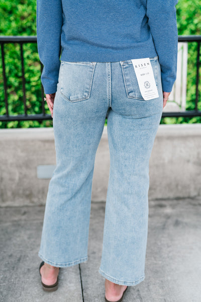Risen Nova High Rise Tummy Control Wide Leg Jean
