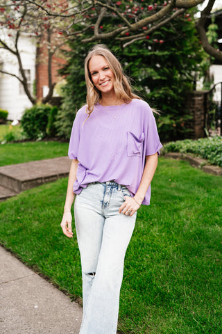 Simple Matter Pocket Front Tee - Lavender