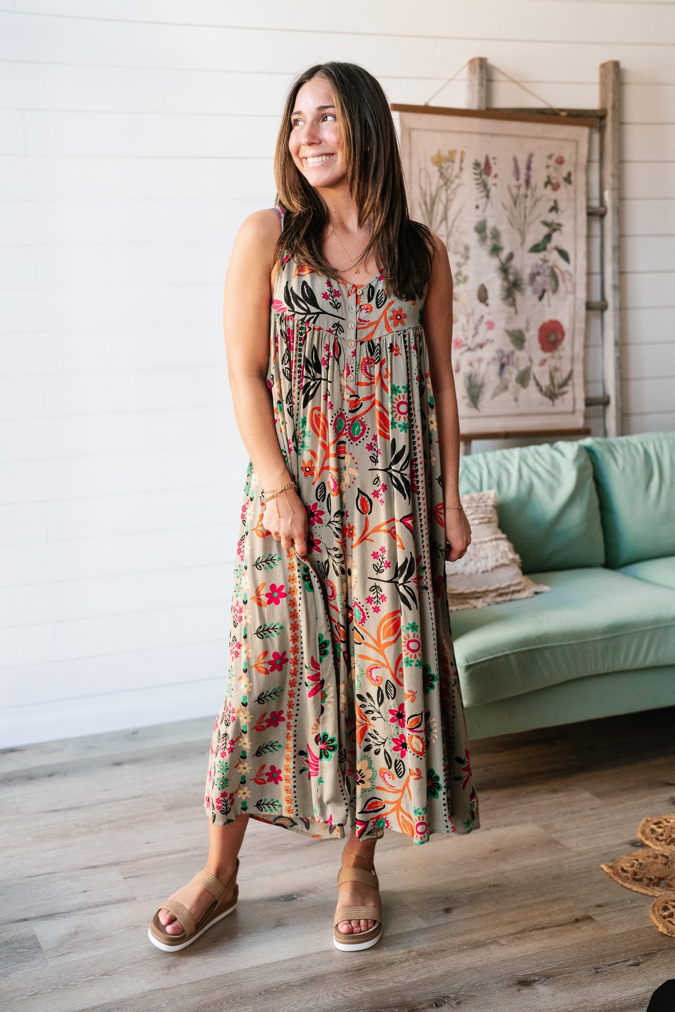 Peace And Love Floral Jumpsuit
