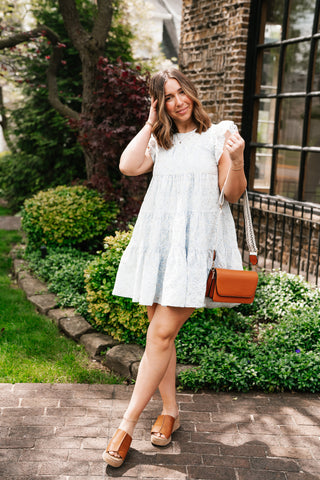 Morning Glow Eyelet Mini Dress