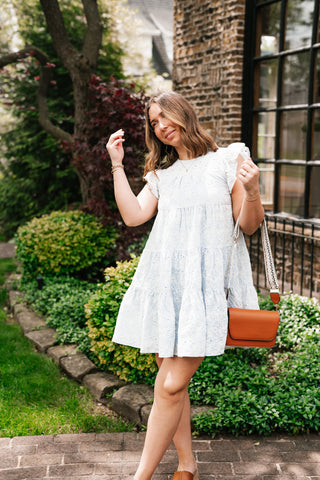 Morning Glow Eyelet Mini Dress