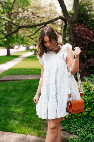 Morning Glow Eyelet Mini Dress