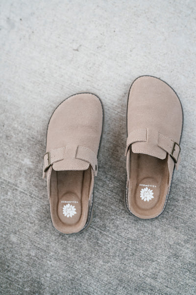 Maible Suede Clog-Taupe