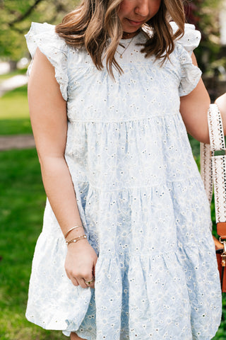 Morning Glow Eyelet Mini Dress