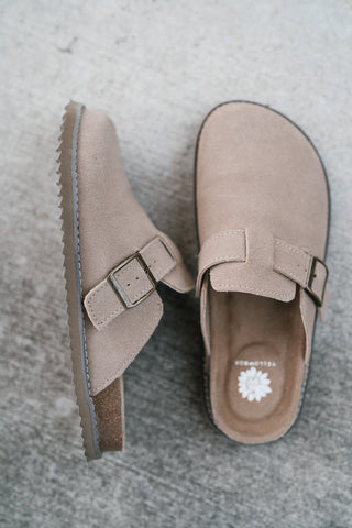 Maible Suede Clog-Taupe