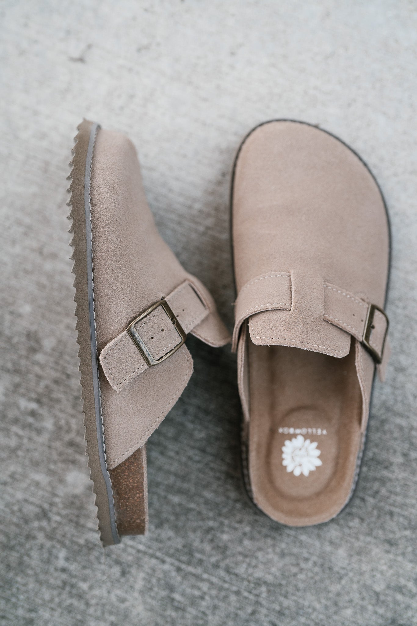Maible Suede Clog-Taupe