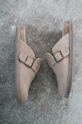 Maible Suede Clog-Taupe