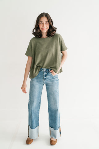 Pure Ease Relaxed Top - Olive