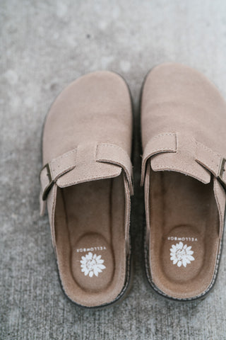 Maible Suede Clog-Taupe