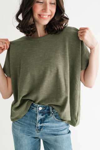 Pure Ease Relaxed Top - Olive