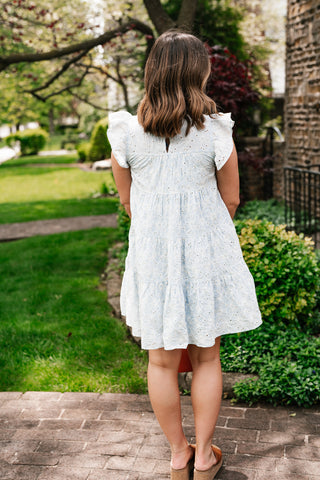 Morning Glow Eyelet Mini Dress