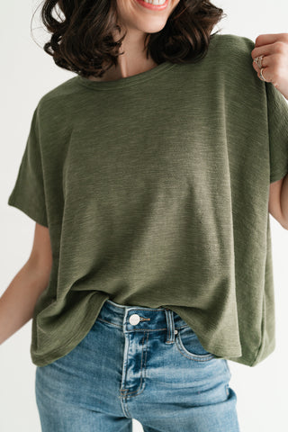Pure Ease Relaxed Top - Olive