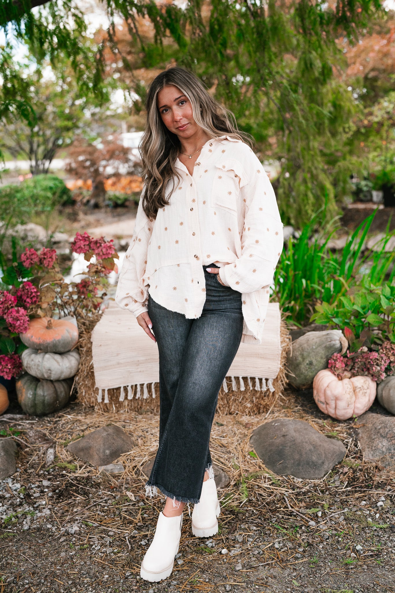 Dainty Sunlight Button Up Collared Shirt