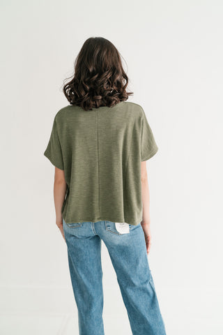 Pure Ease Relaxed Top - Olive