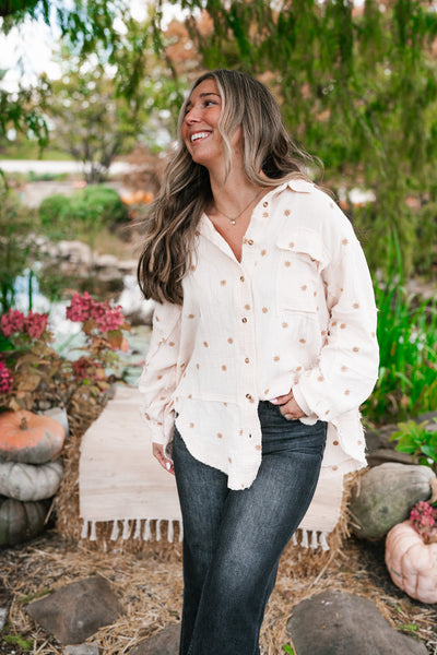 Dainty Sunlight Button Up Collared Shirt