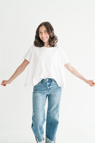 Pure Ease Relaxed Top - White