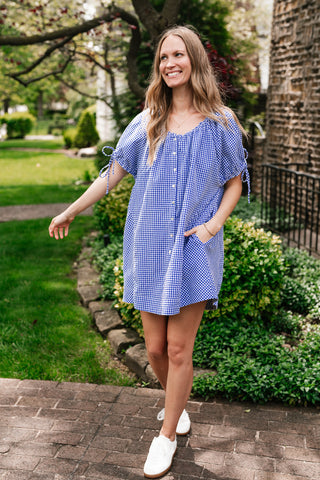 That Girl Gingham Short Sleeve Dress