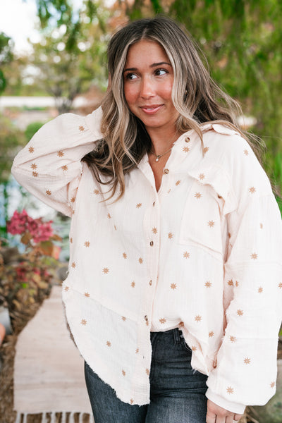 Dainty Sunlight Button Up Collared Shirt