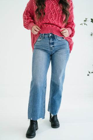 Vervet Aubrey High Waist Wide Leg Jeans