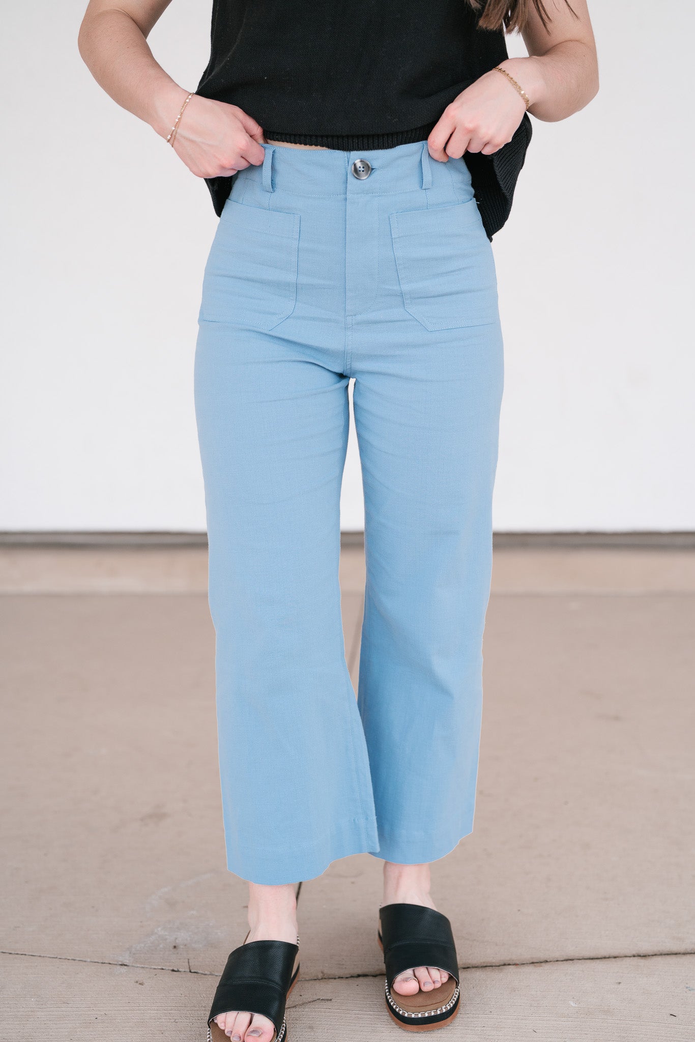 Valeria High Rise Stretchy Wide Leg Pant