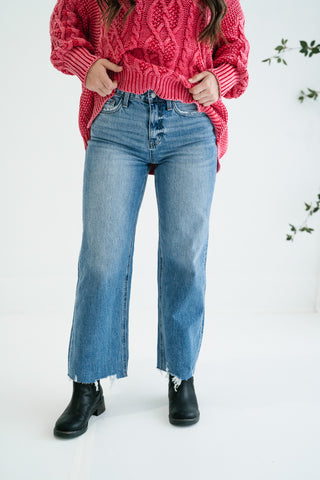 Vervet Aubrey High Waist Wide Leg Jeans