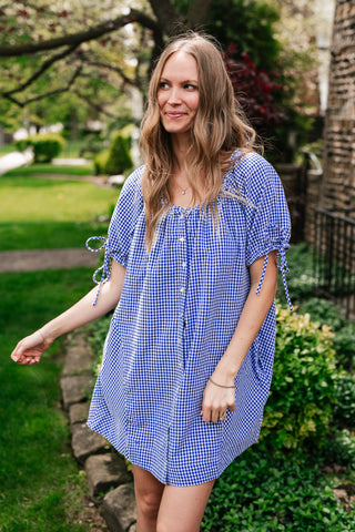 That Girl Gingham Short Sleeve Dress