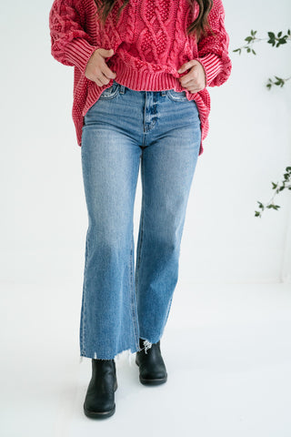 Vervet Aubrey High Waist Wide Leg Jeans