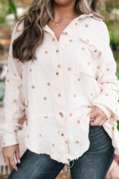 Dainty Sunlight Button Up Collared Shirt