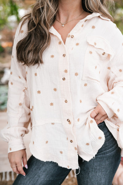 Dainty Sunlight Button Up Collared Shirt