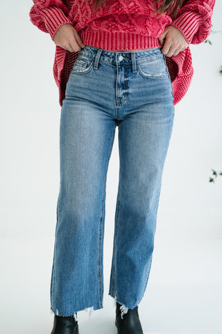 Vervet Aubrey High Waist Wide Leg Jeans