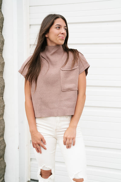 The Perfect Knit Short Sleeve Top - Mauve