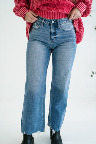 Vervet Aubrey High Waist Wide Leg Jeans