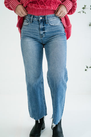 Vervet Aubrey High Waist Wide Leg Jeans