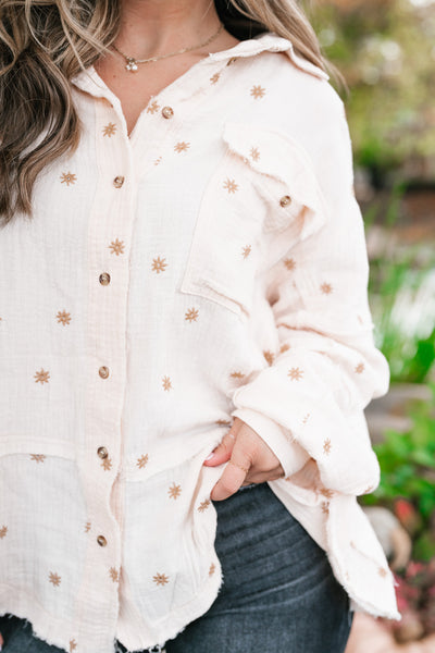 Dainty Sunlight Button Up Collared Shirt