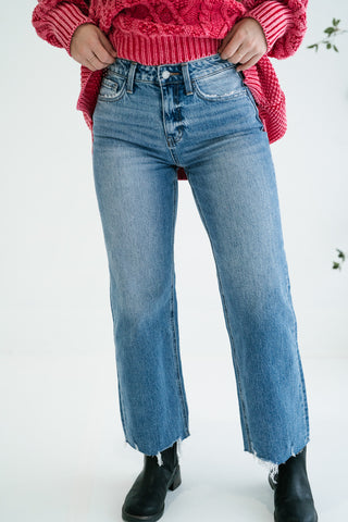 Vervet Aubrey High Waist Wide Leg Jeans