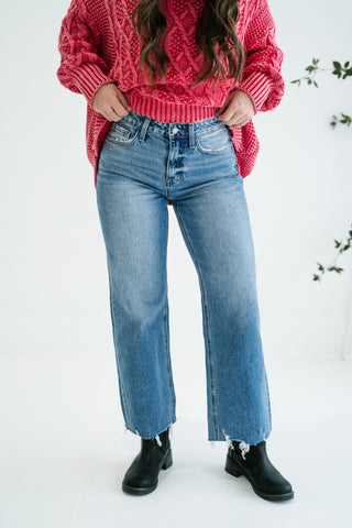 Vervet Aubrey High Waist Wide Leg Jeans