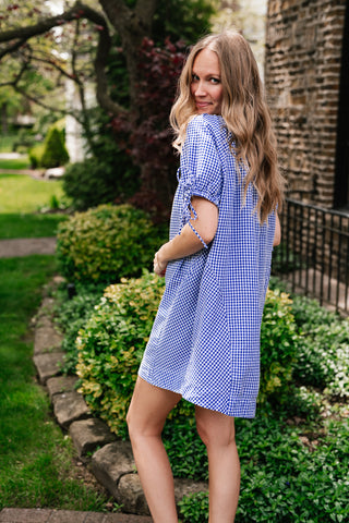That Girl Gingham Short Sleeve Dress